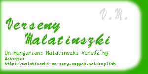 verseny malatinszki business card